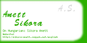 anett sikora business card